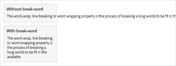 word-wrap property
