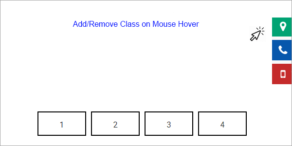 Add and Remove class on mouse hover