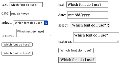 html form elements