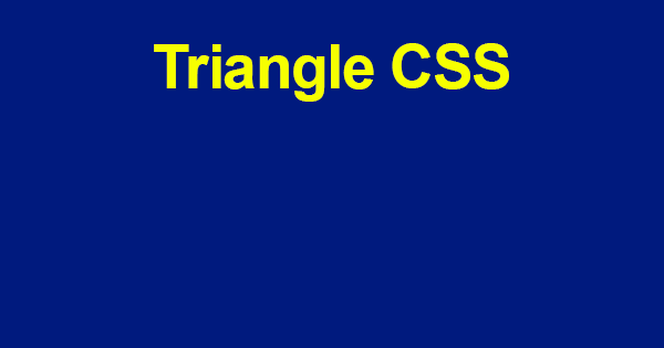 CSS triangle with border